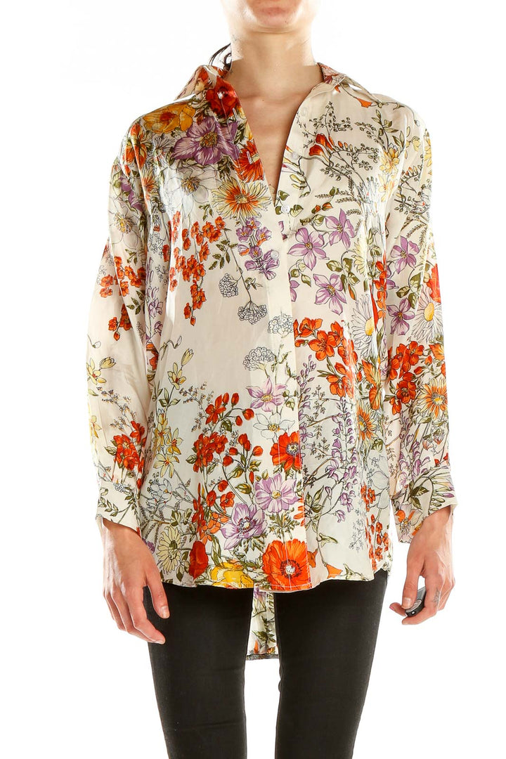 Multicolor Floral Print Bohemian Shirt