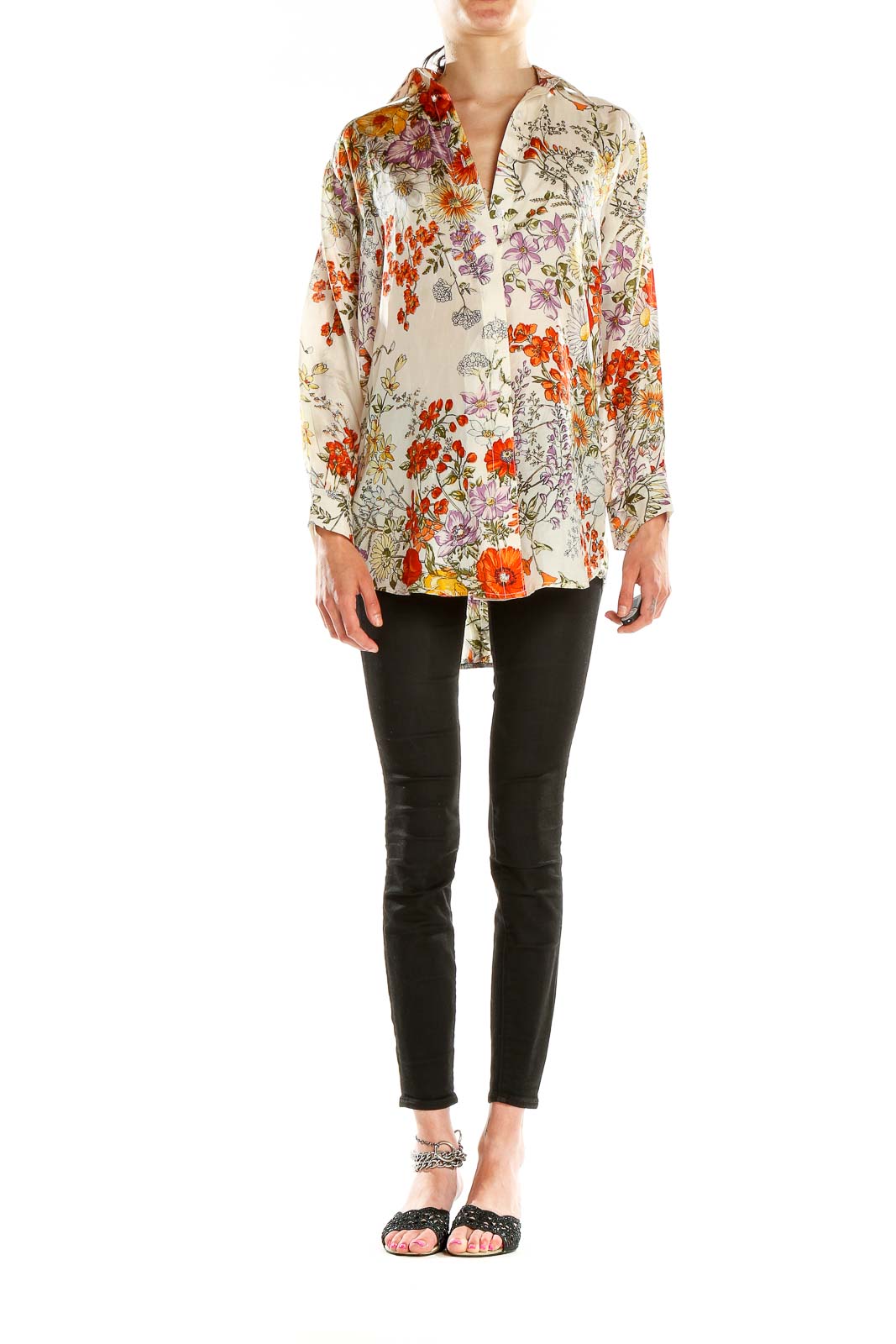 Multicolor Floral Print Bohemian Shirt