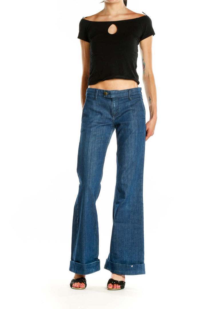 Blue Wide Leg Jeans