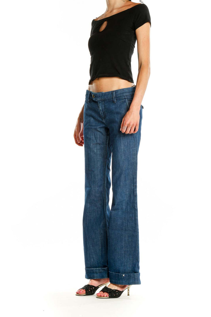 Blue Wide Leg Jeans