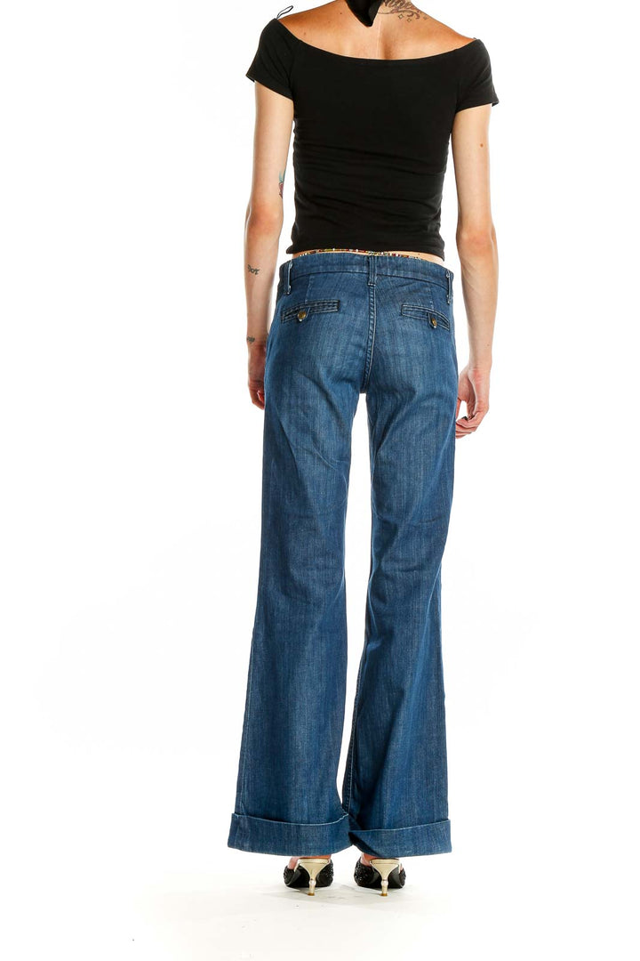 Blue Wide Leg Jeans