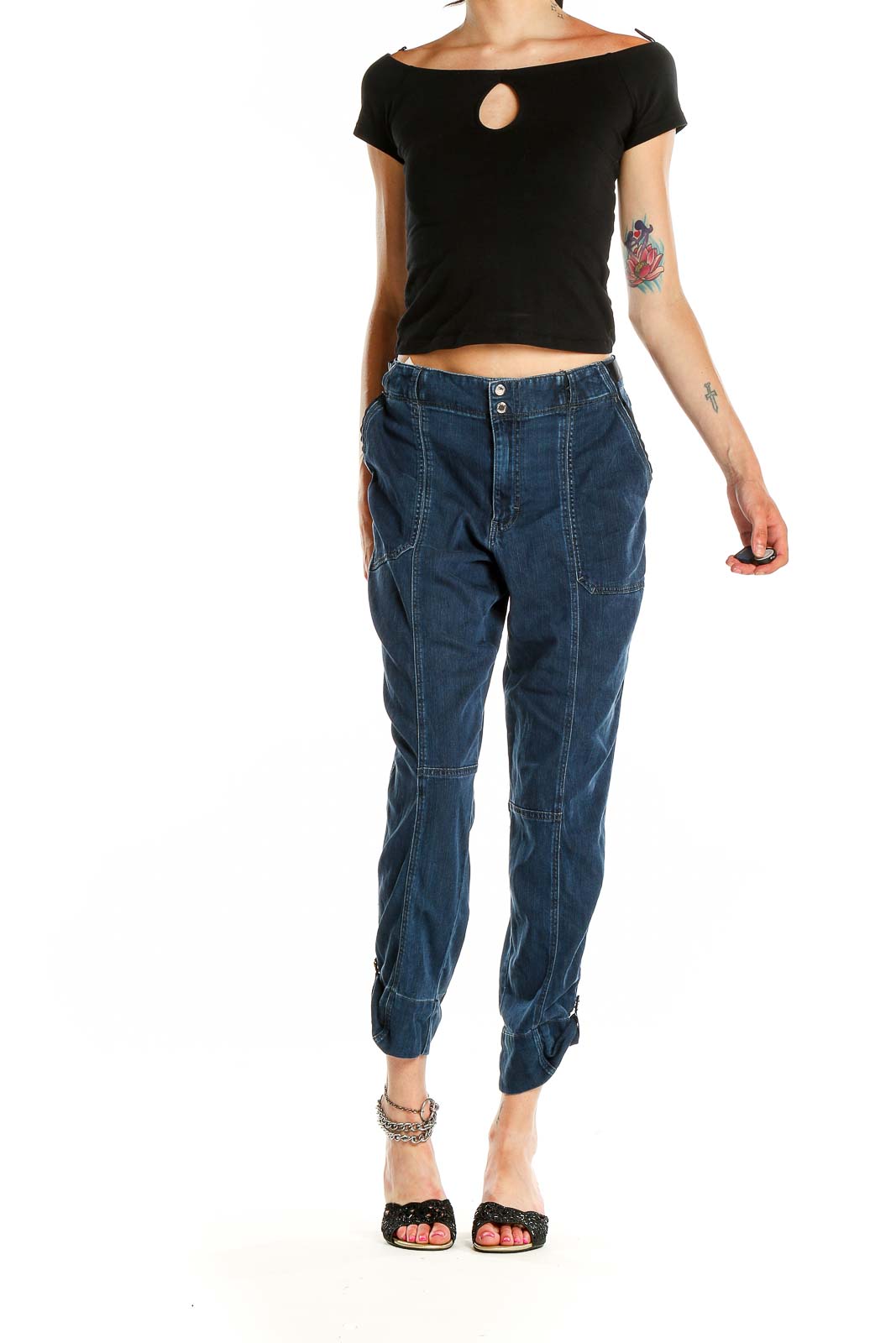 Blue Cropped Jeans