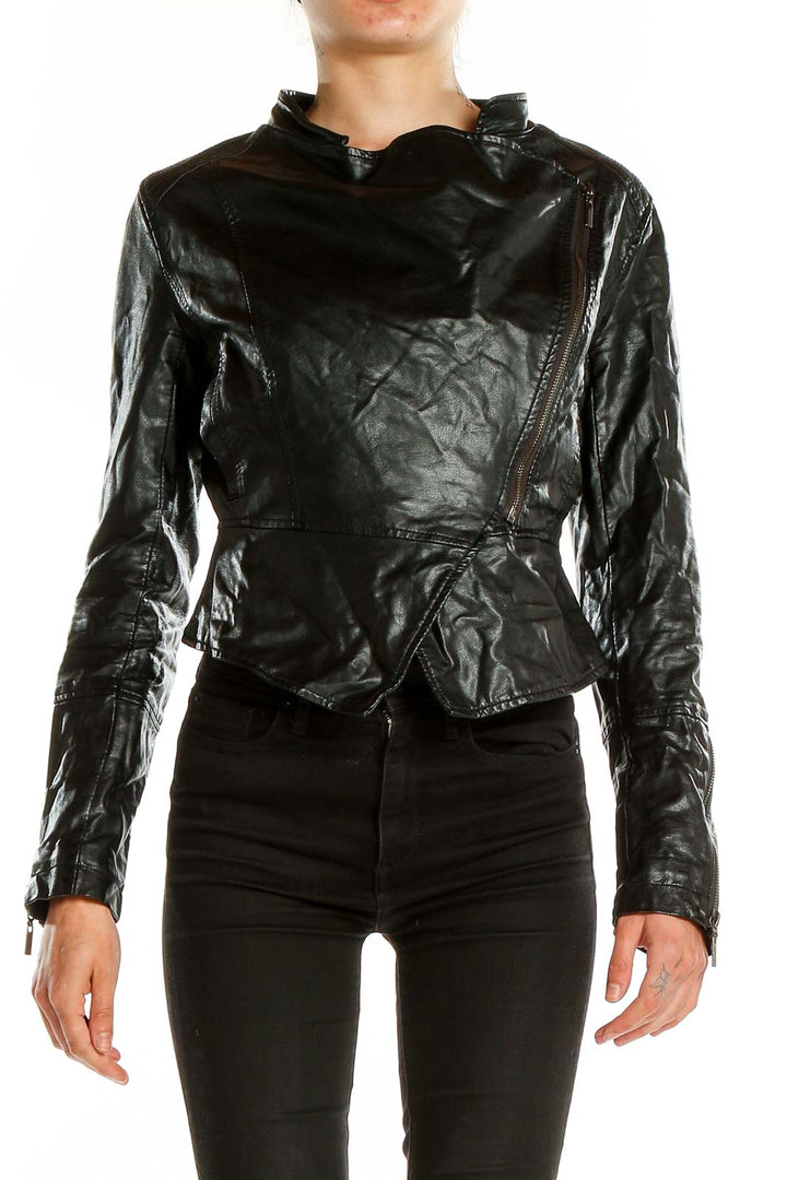 Black Faux Leather Jacket