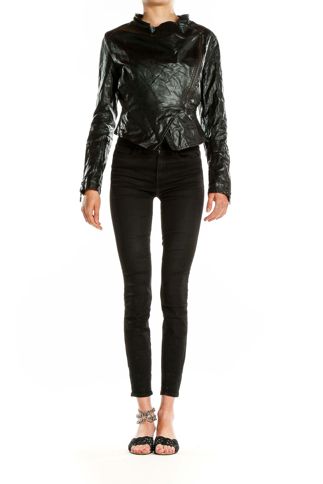 Black Faux Leather Jacket