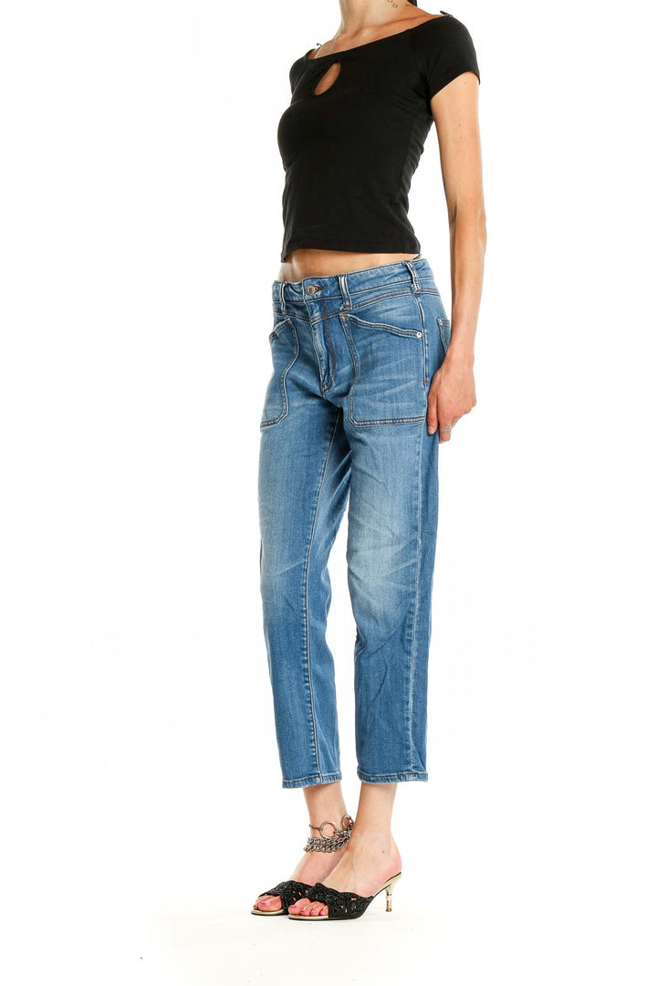 Blue Cropped Jeans