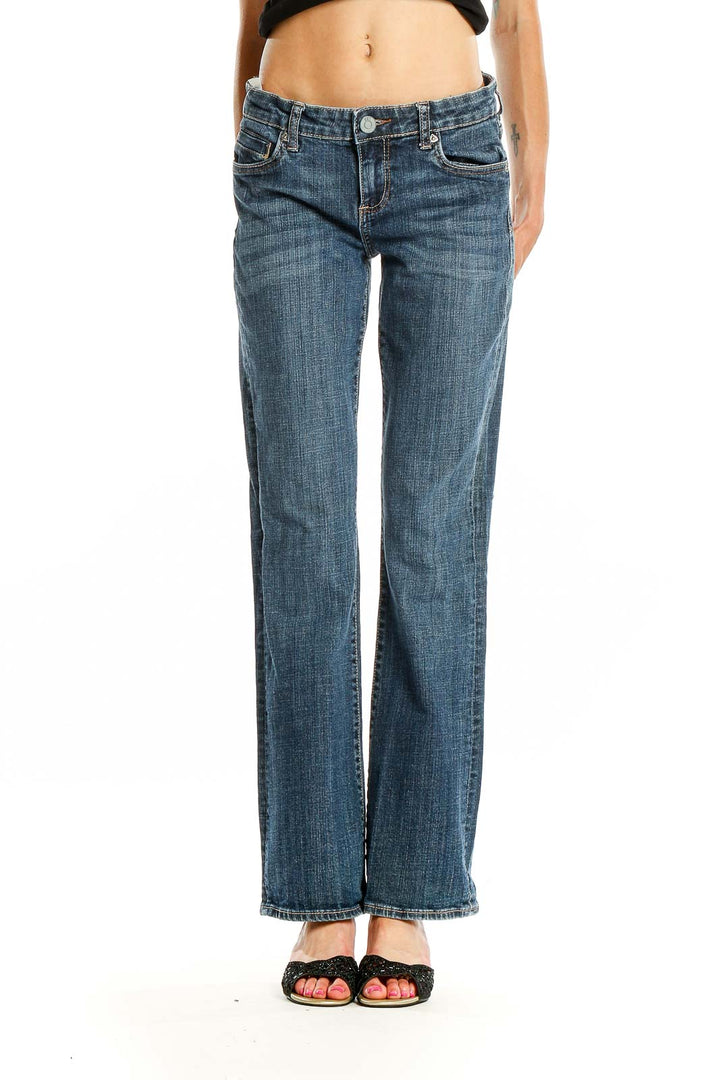 Blue Straight Leg Jeans