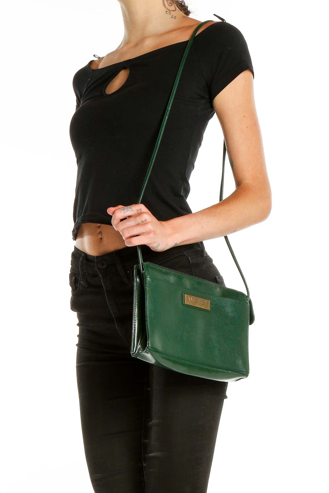 Green Vintage Crossbody Bag