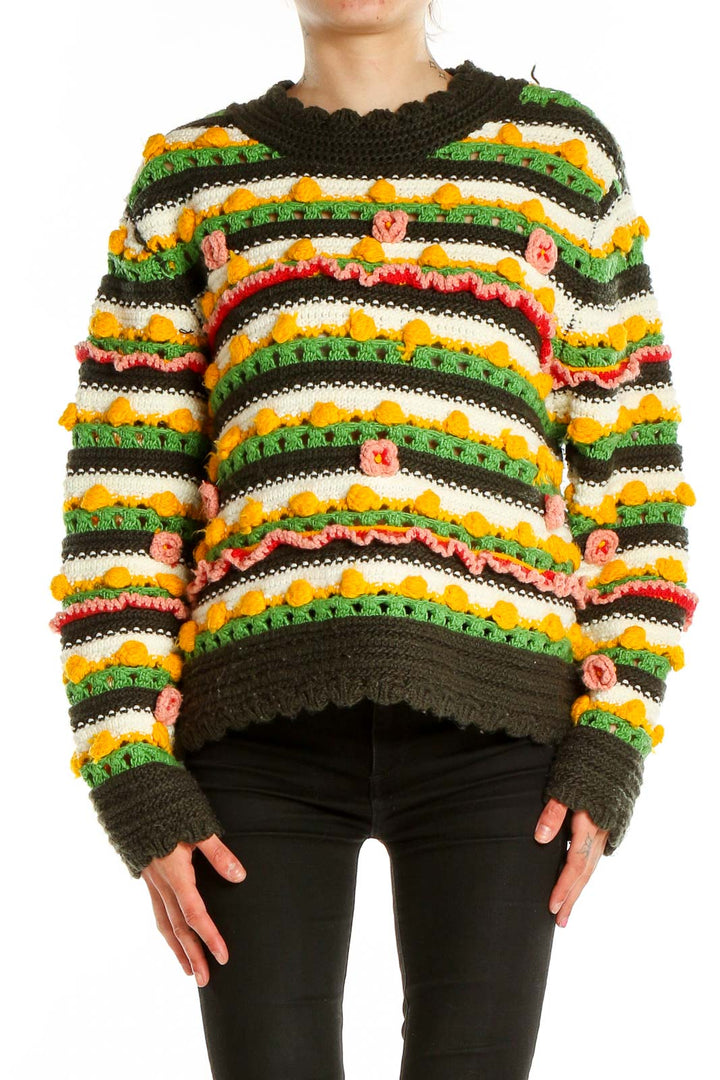 Multicolor Knitted Funky Sweater