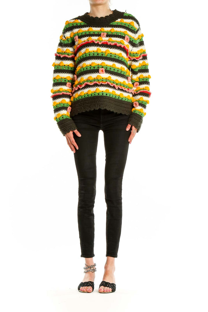 Multicolor Knitted Funky Sweater