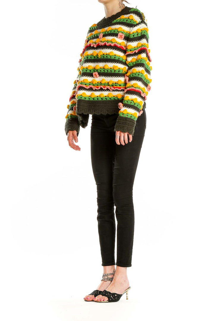 Multicolor Knitted Funky Sweater