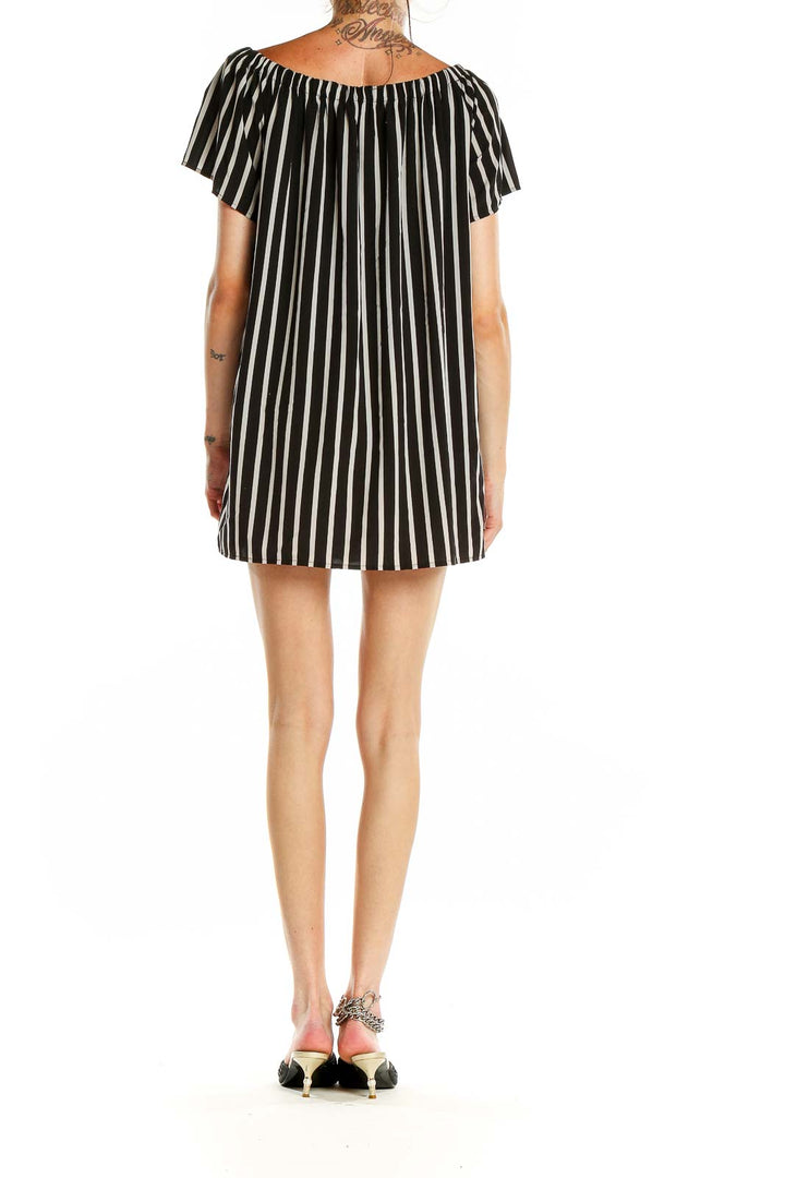 Black Gray Striped Dress