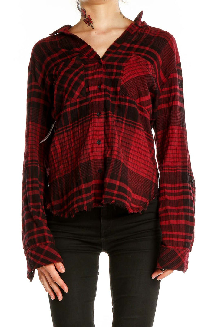 Red Flannel Top