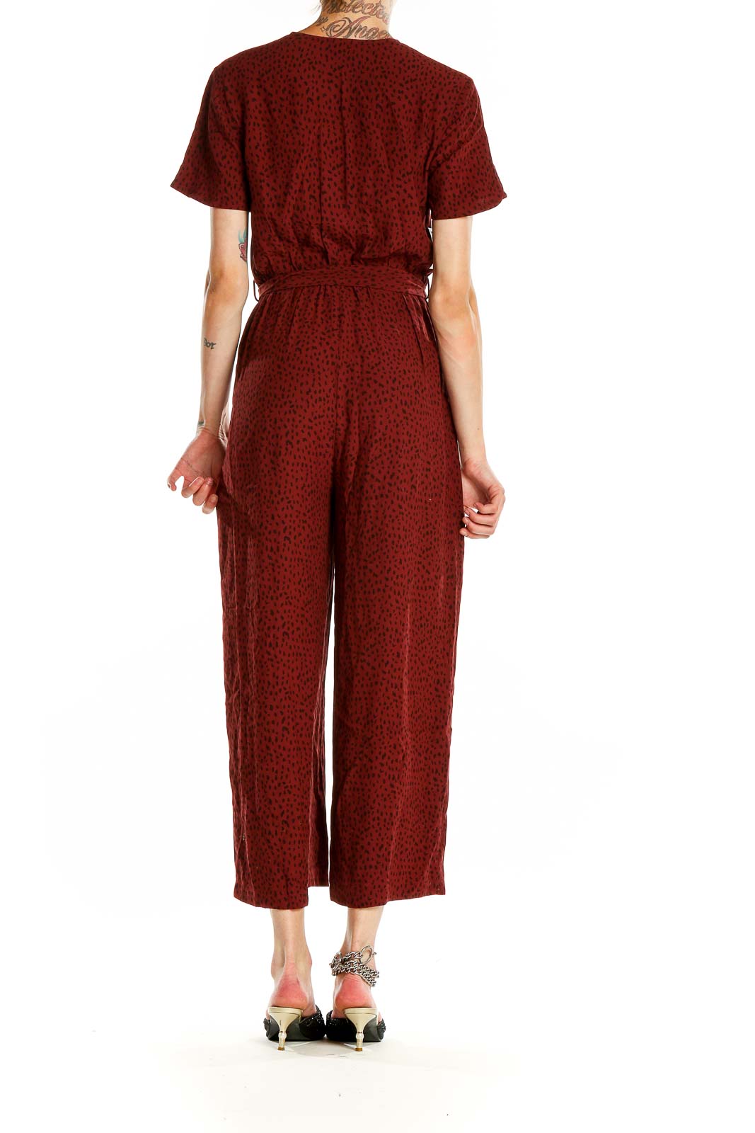 Red Printed Jumpsuit