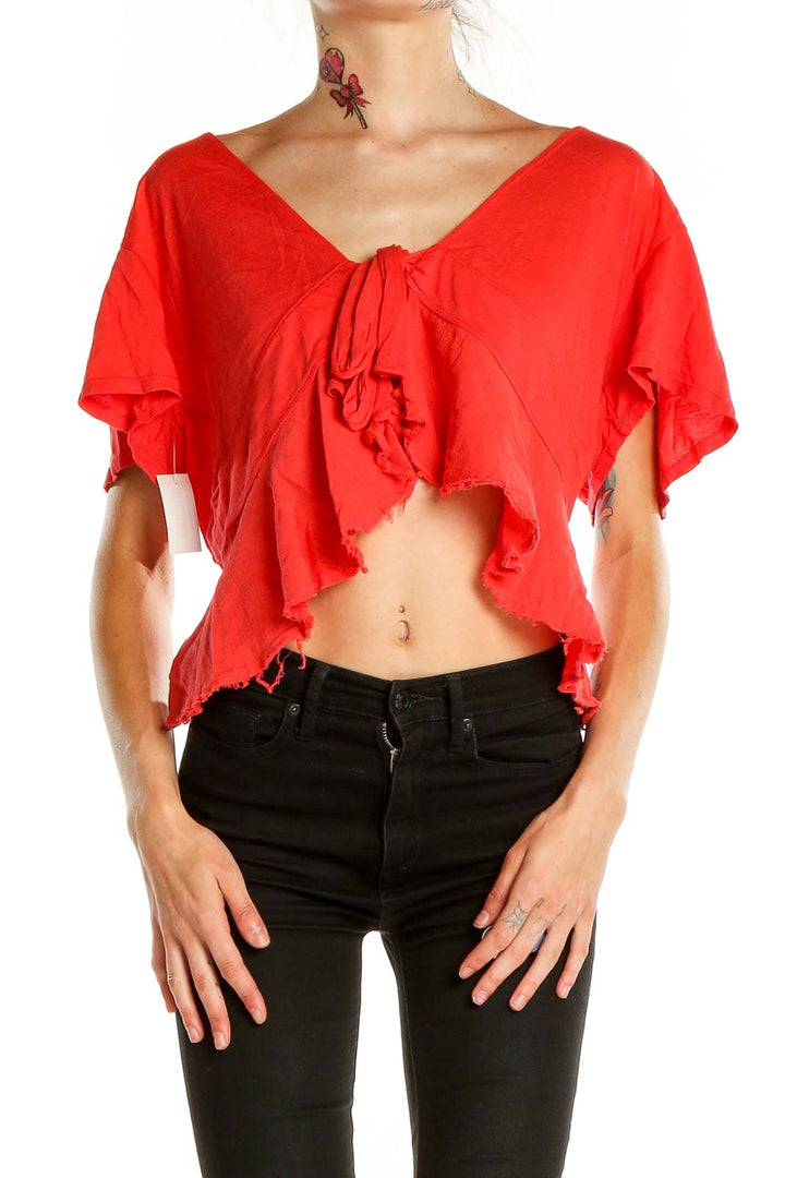 Red Crop Top