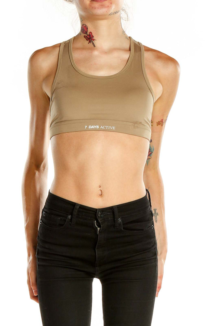 Beige Sports Bra