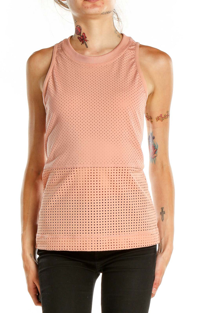 Pink Mesh Activewear Top