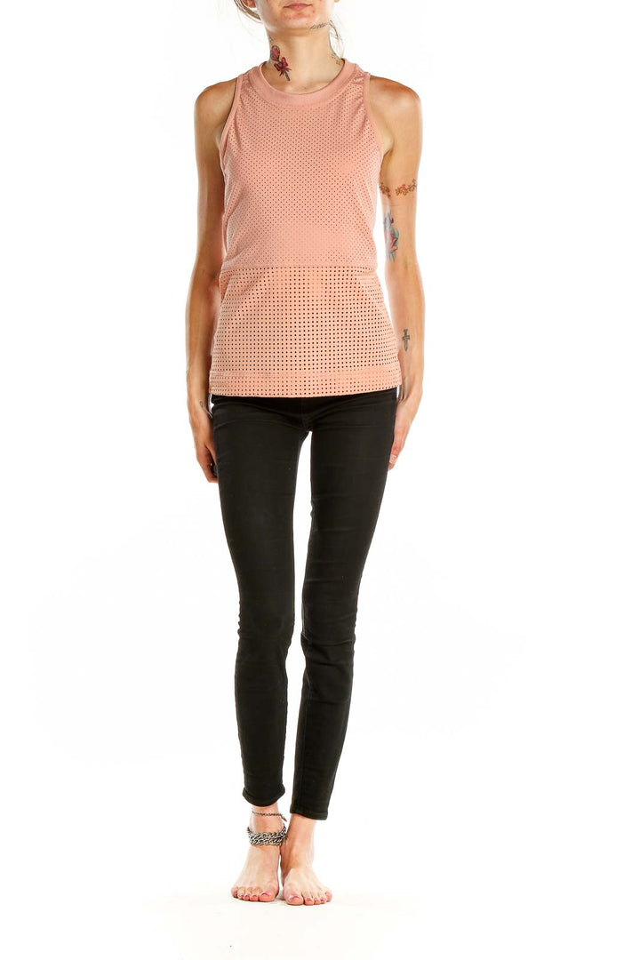 Pink Mesh Activewear Top