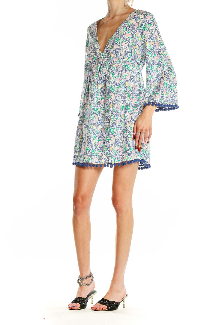 Blue Paisley A-Line Dress