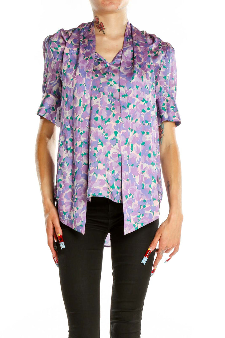 Purple Printed Blouse