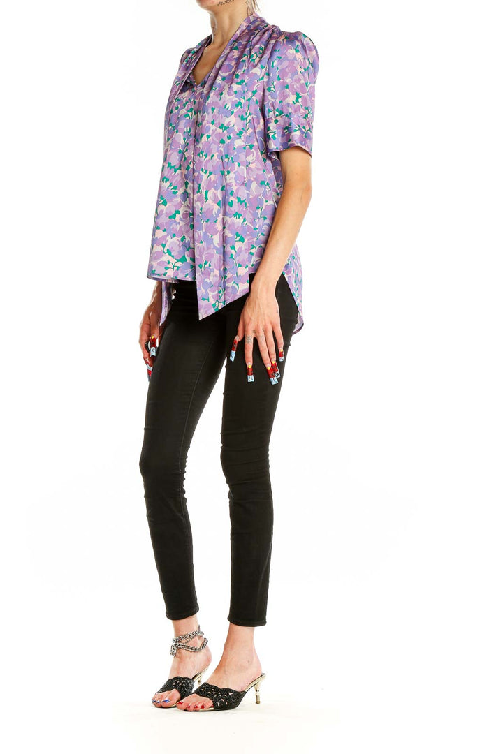 Purple Printed Blouse