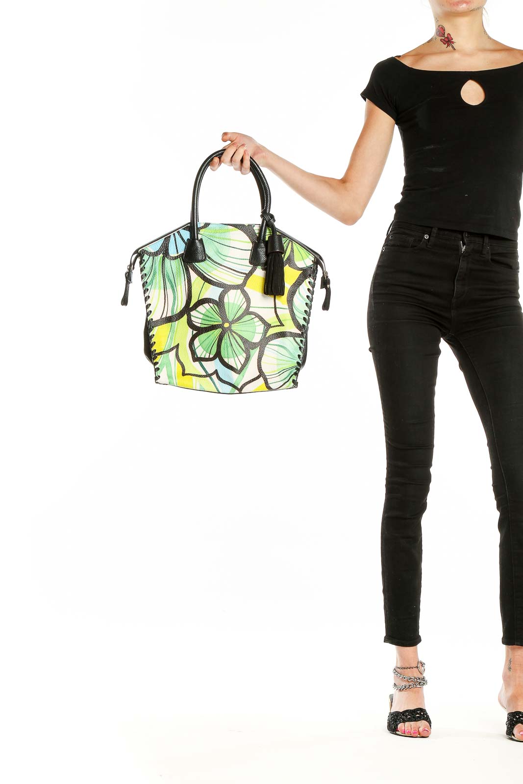 Multicolor Printed Tote Bag