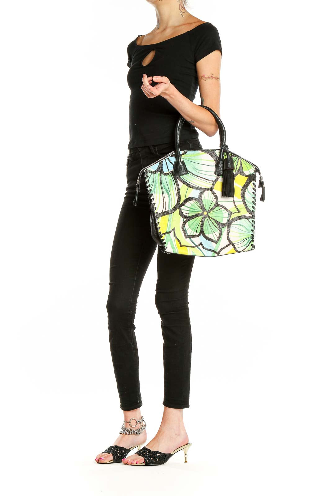 Multicolor Printed Tote Bag