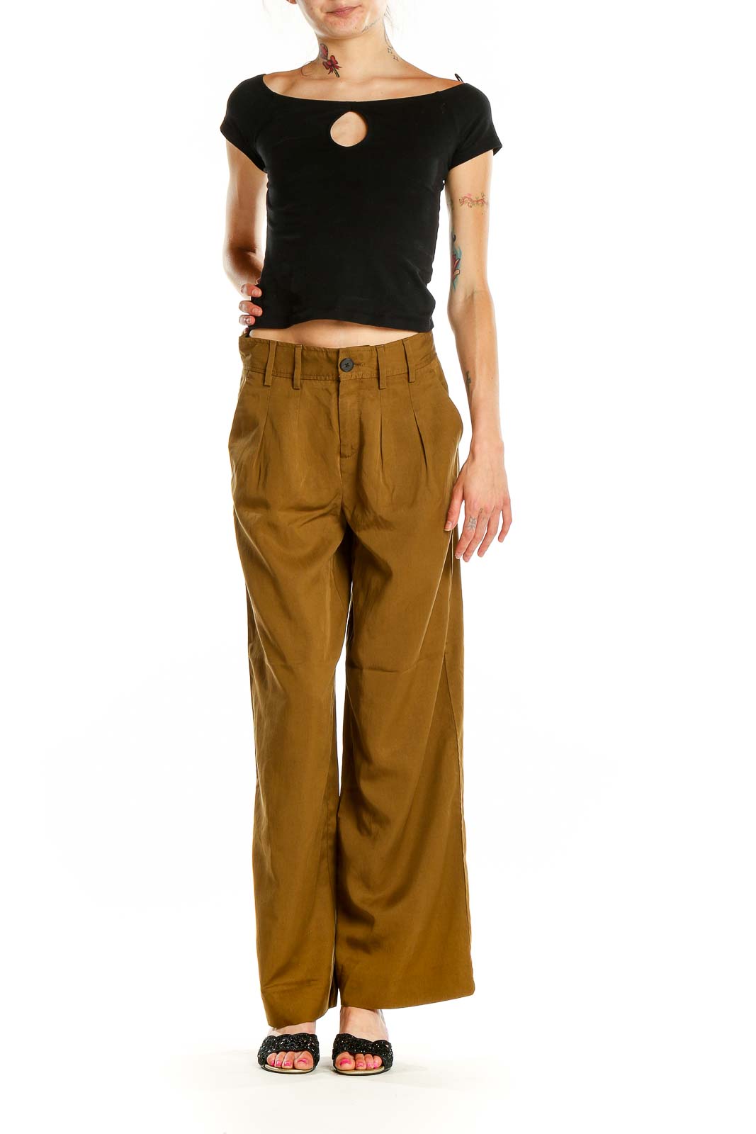 Brown Wide Leg Pants