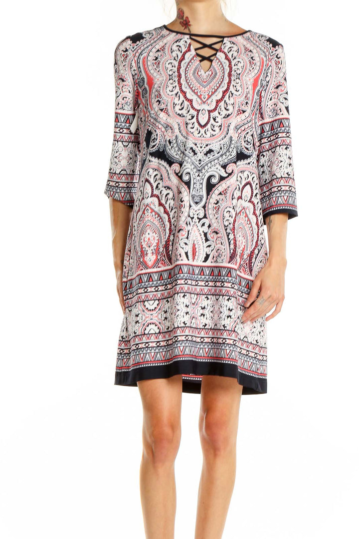 Multicolor Paisley Bohemian Shift Dress