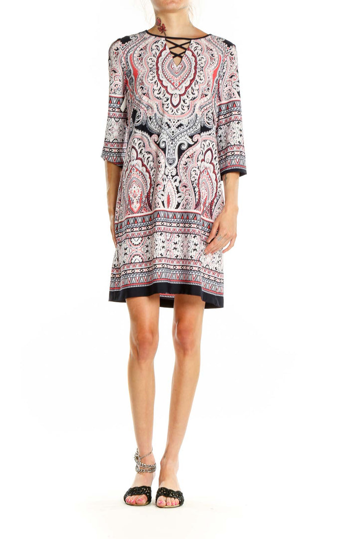 Multicolor Paisley Bohemian Shift Dress