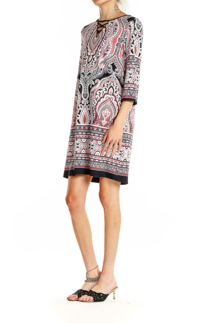 Multicolor Paisley Bohemian Shift Dress