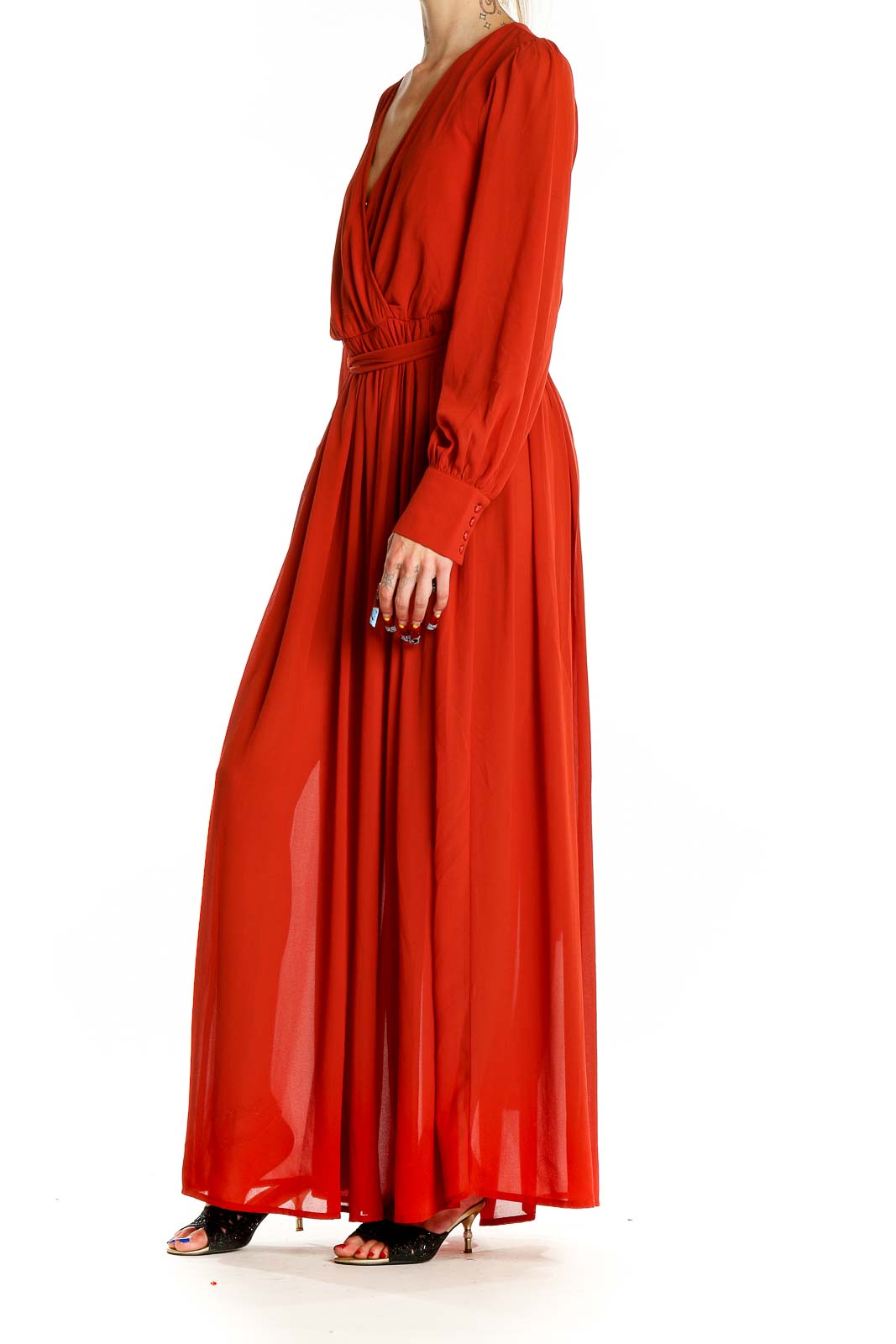 Red Maxi Fit & Flare Dress