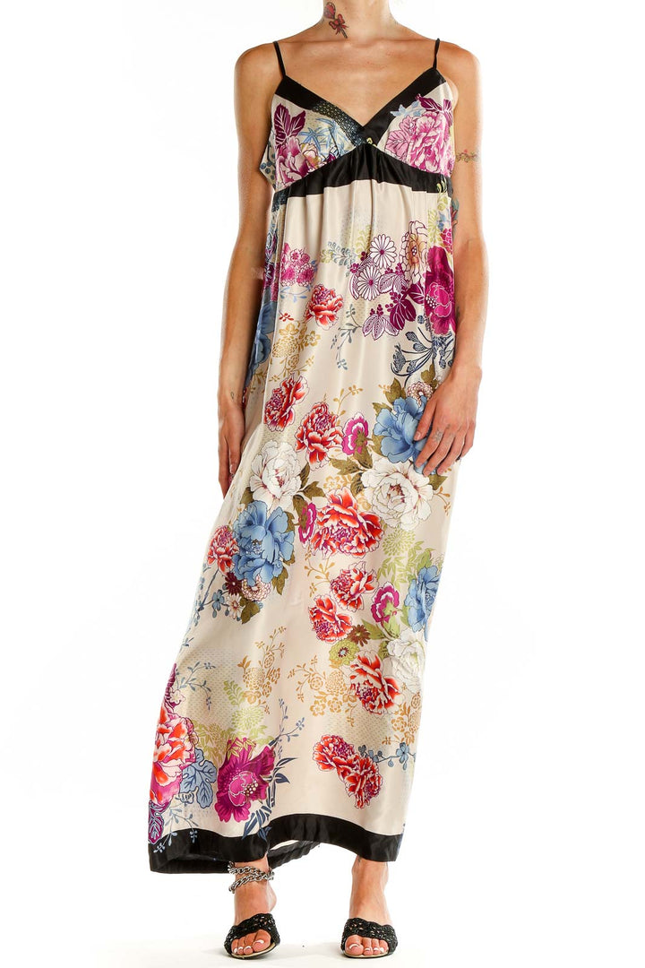 Multicolor Floral Print Slip Dress