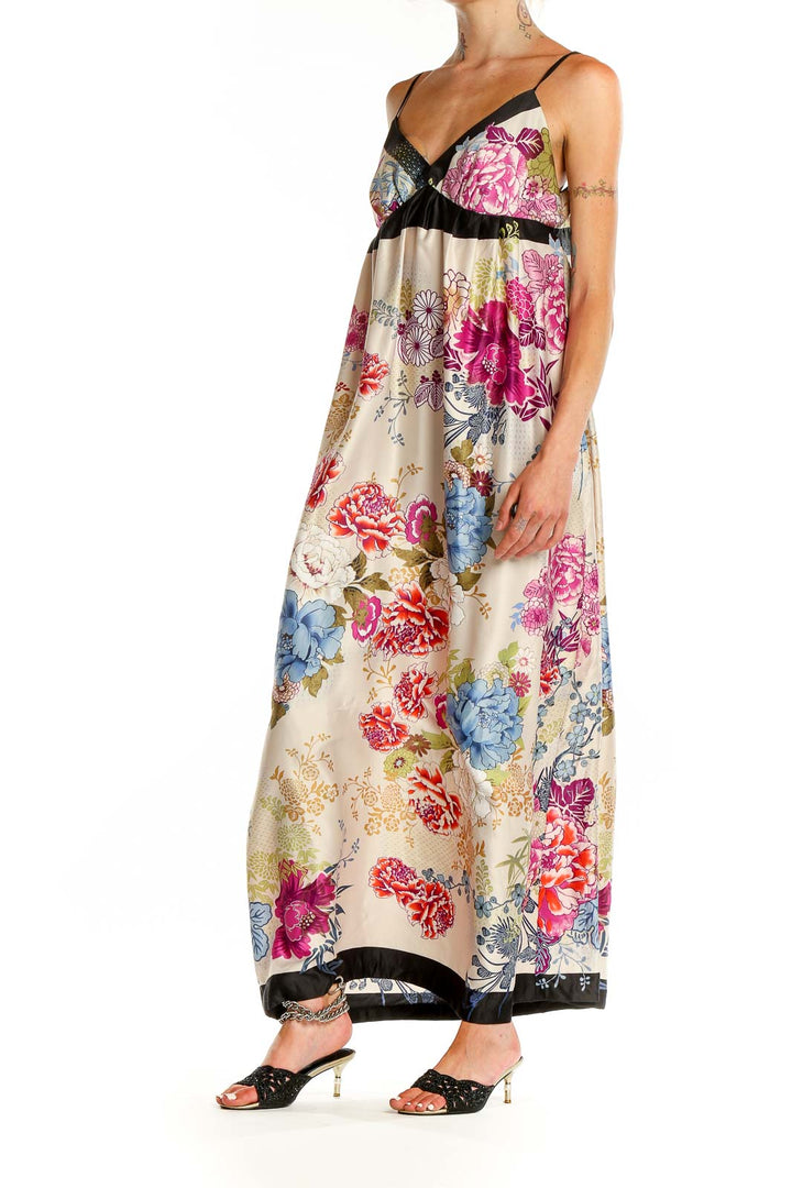 Multicolor Floral Print Slip Dress