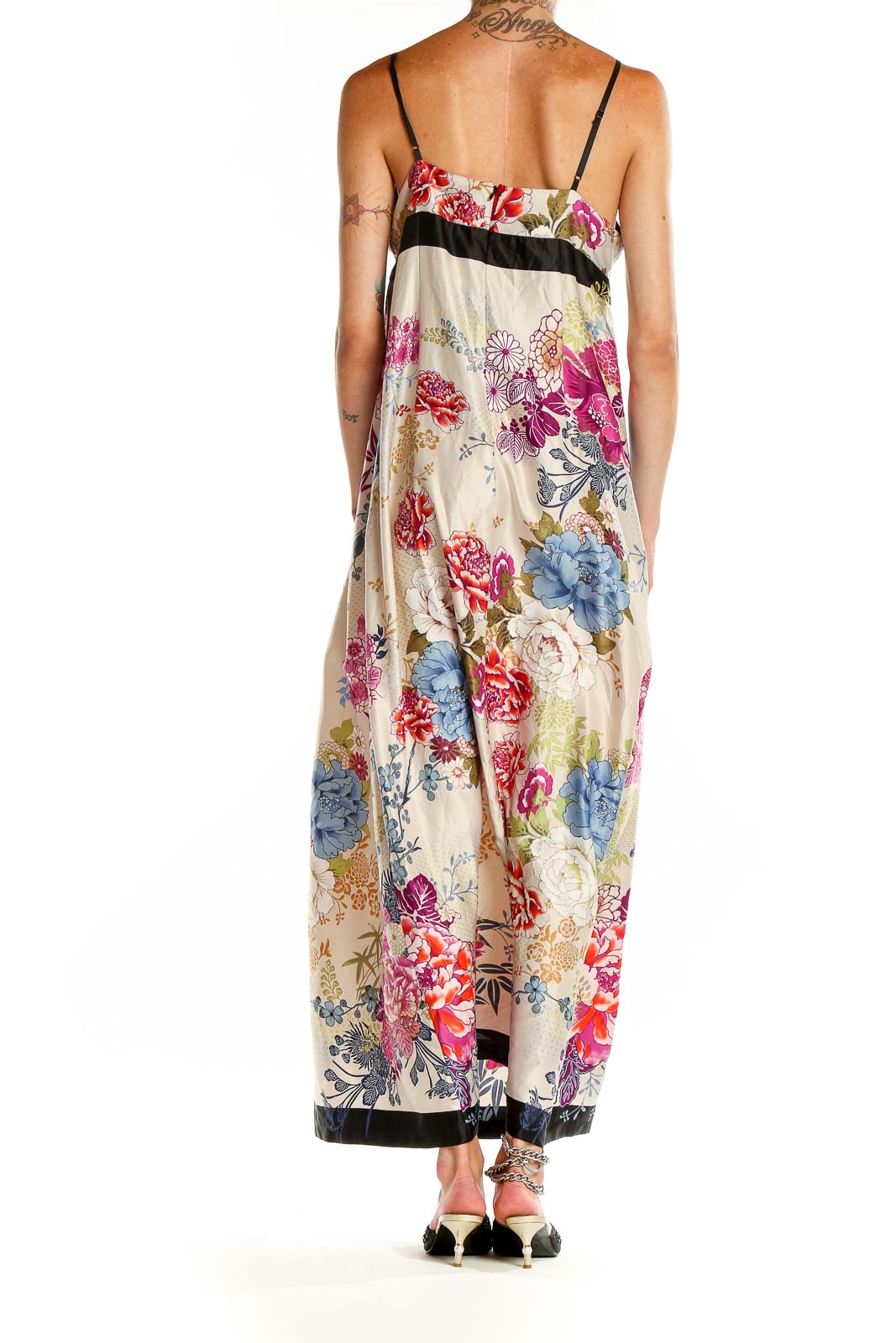 Multicolor Floral Print Slip Dress