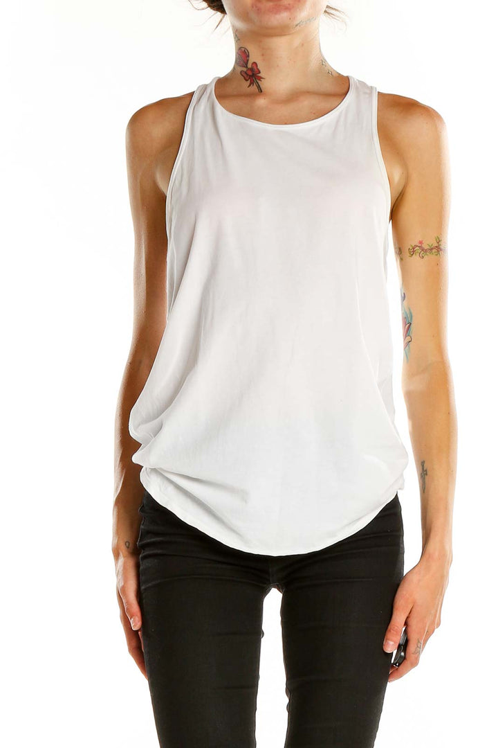 White Activewear Tank Top