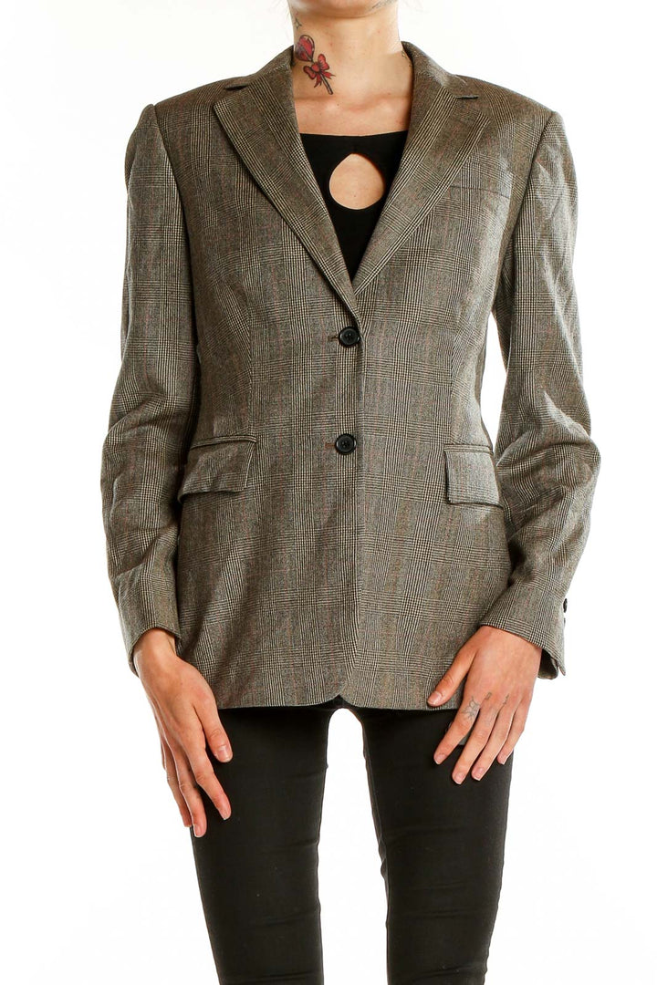 Gray Glencheck Blazer