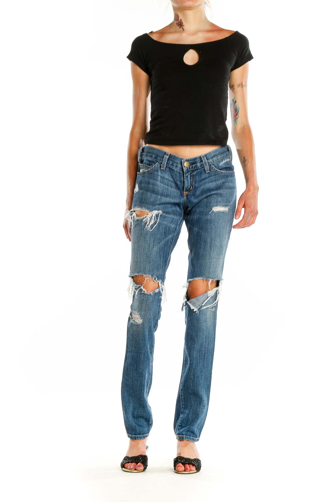 Blue Distressed Jeans