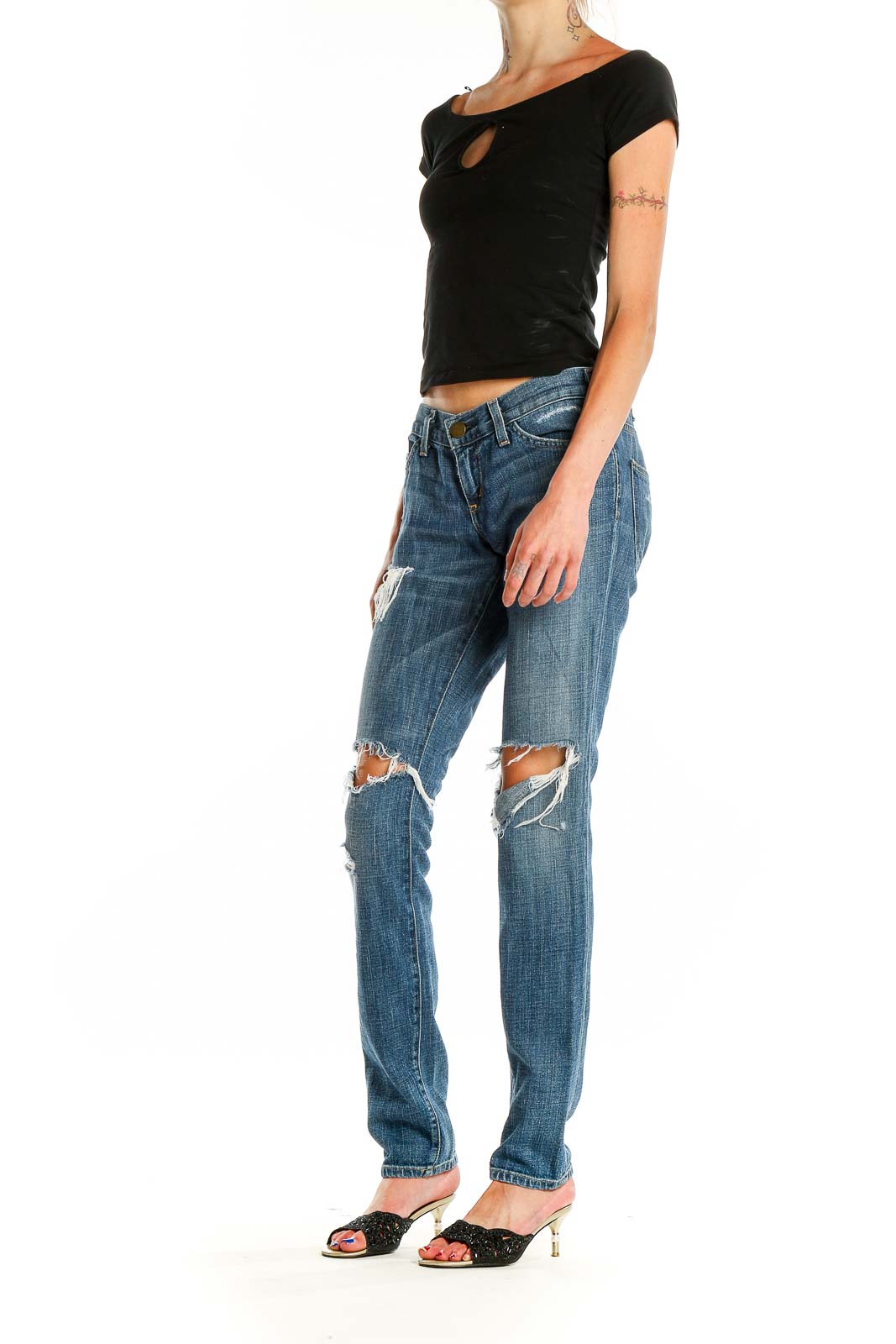 Blue Distressed Jeans