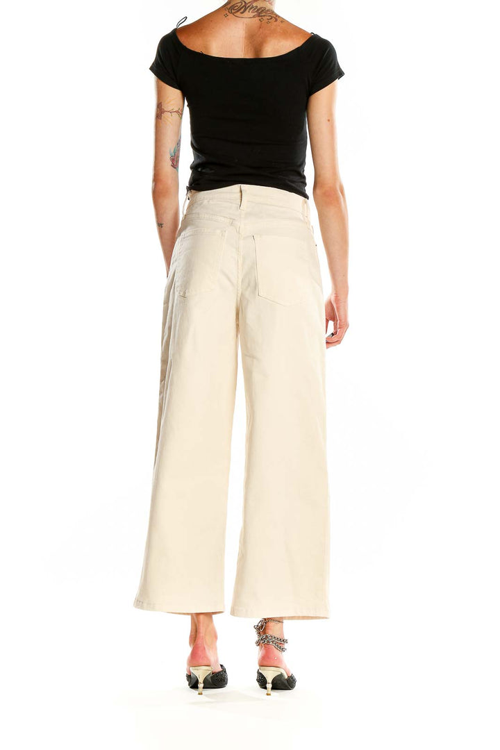 Beige Wide Leg Jean