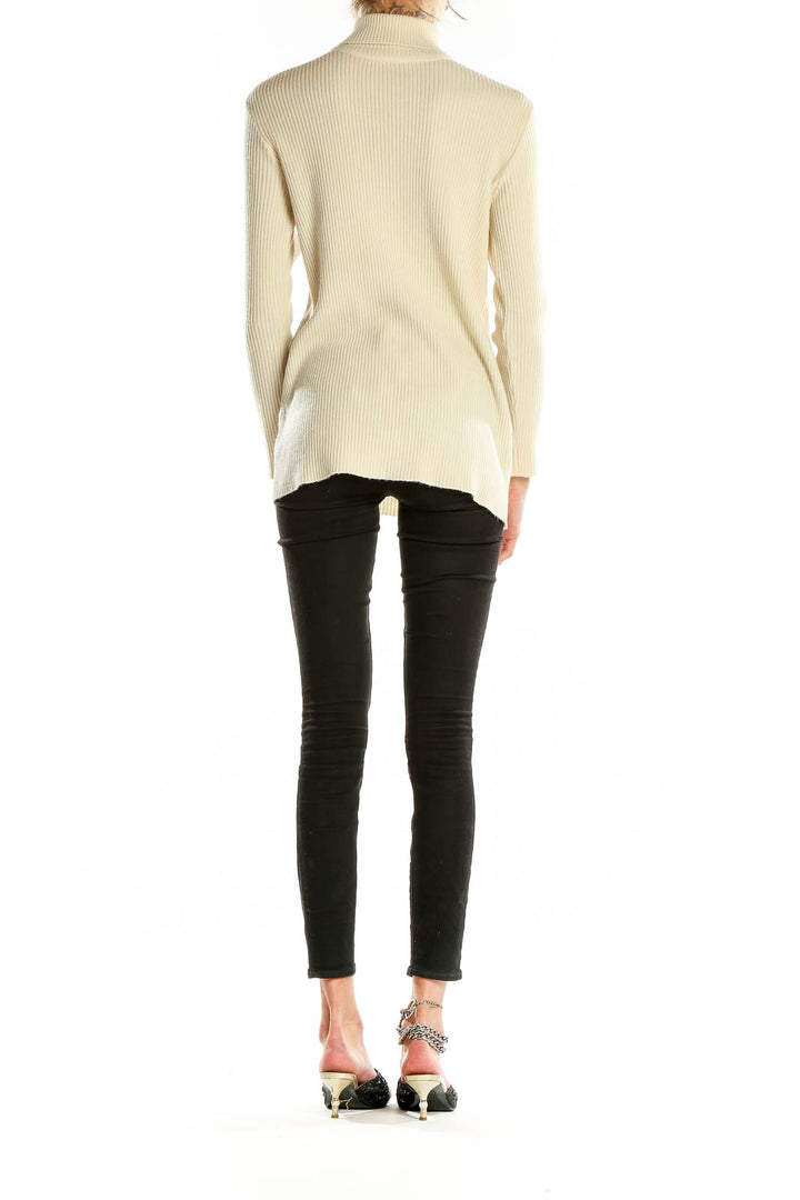 Beige Turtleneck Sweater