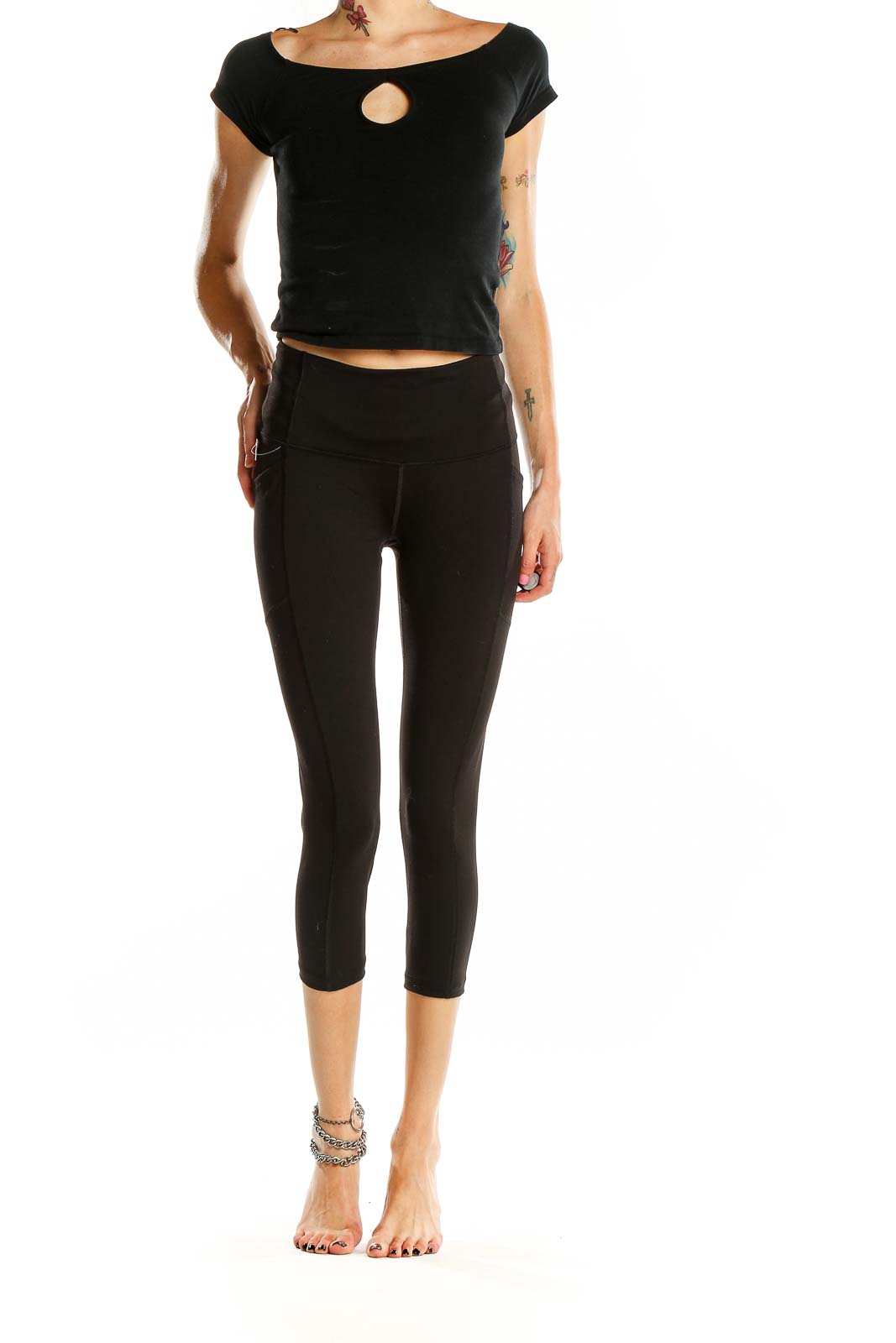 Black Cropped Leggings