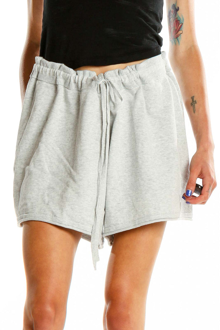 Gray Knit Casual Shorts