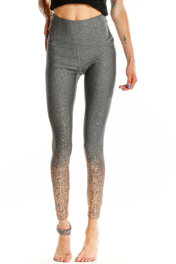 Gray Shimmer Activewear Leggings