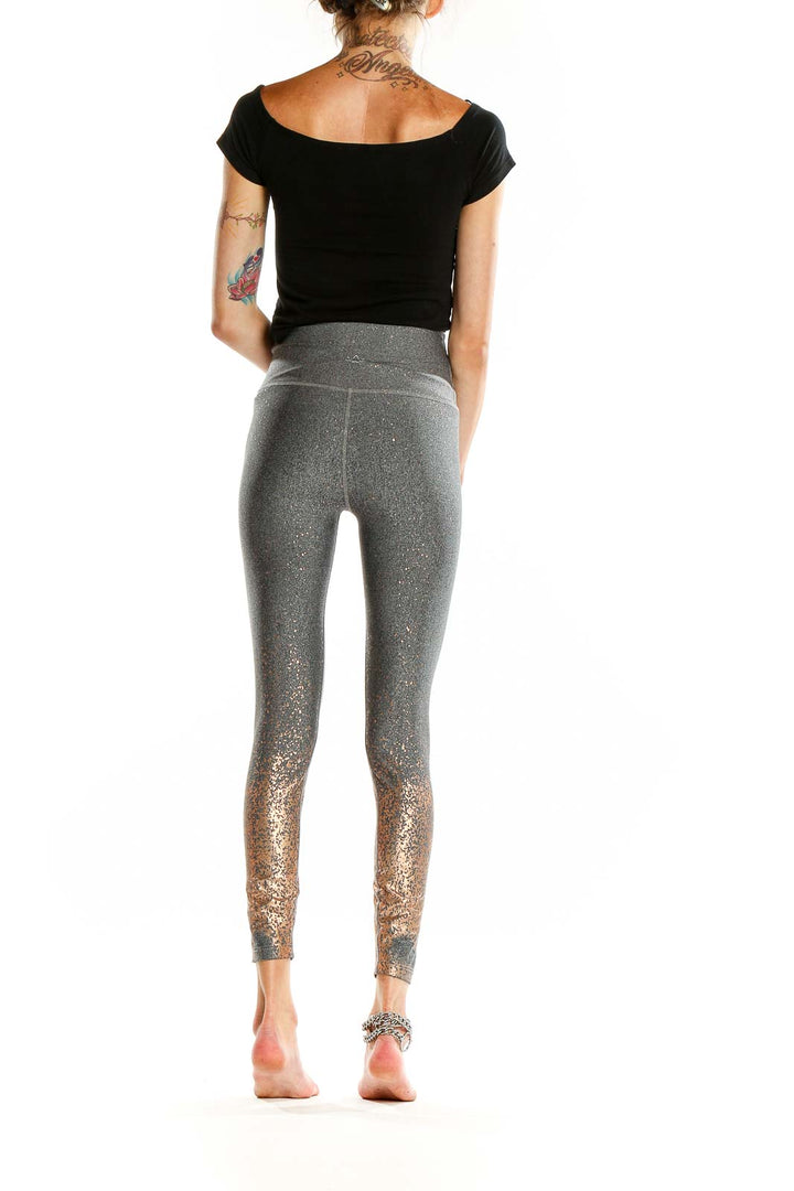 Gray Shimmer Activewear Leggings