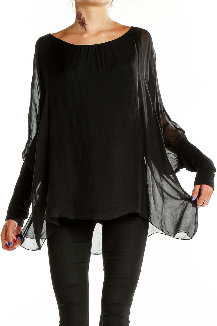 Black Silk Top