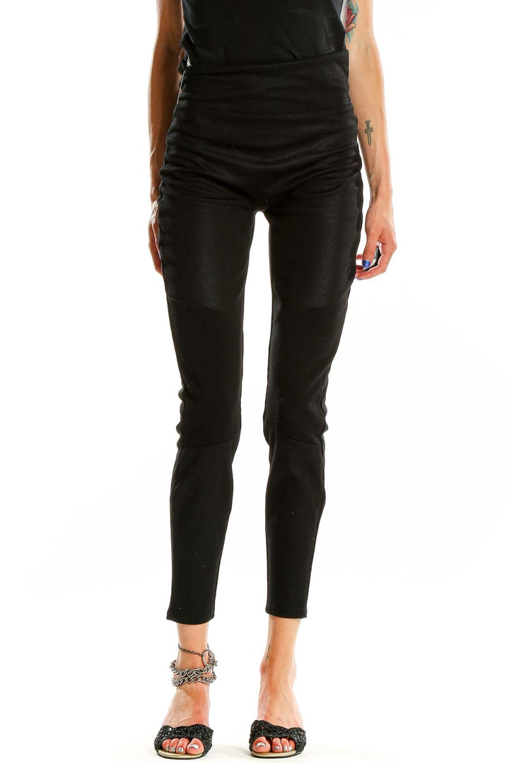 Black Textured Legging