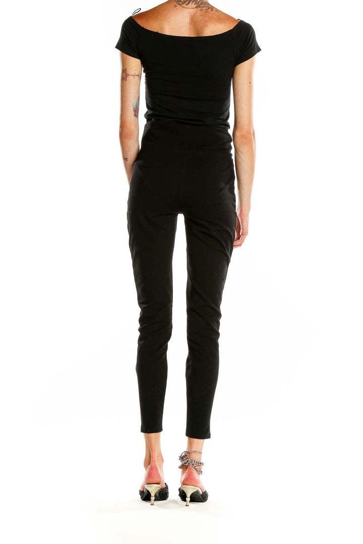 Black Textured Legging