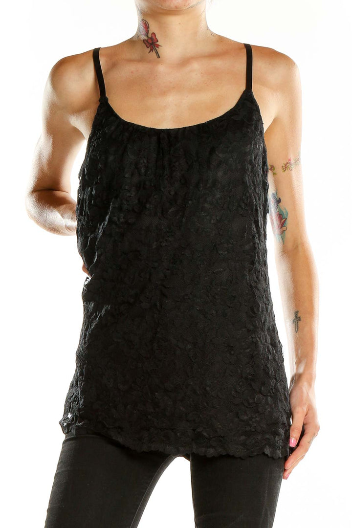 Black Lace Camisole Top