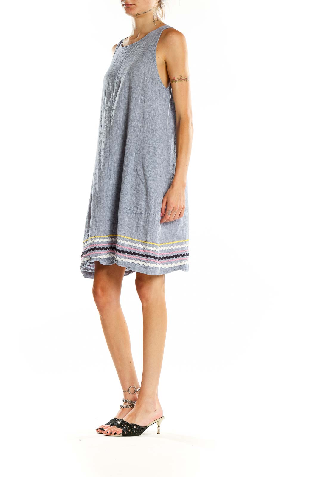 Gray Texture Tank Dress