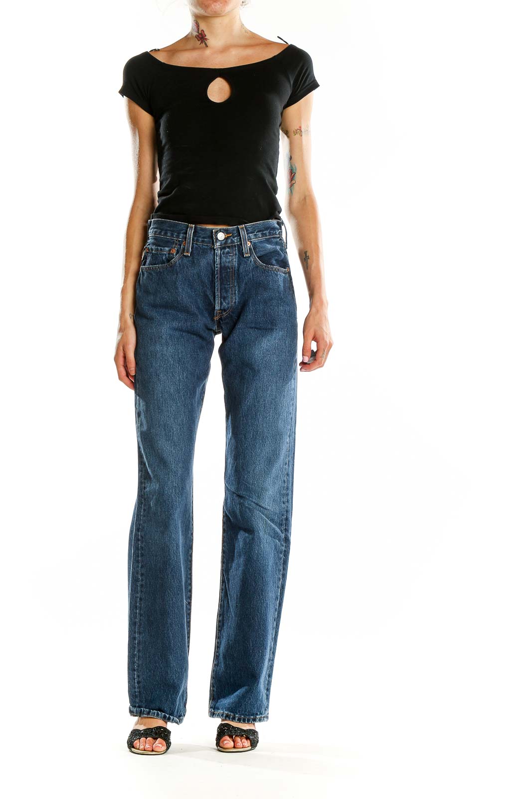 Blue Dark Rinse Jeans